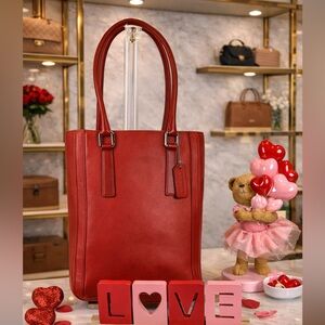 COACH 9422 VINTAGE RED BONNIE CASHIN LEGACY SLIM BUCKET TOTE SHOULDER BAG Y2K